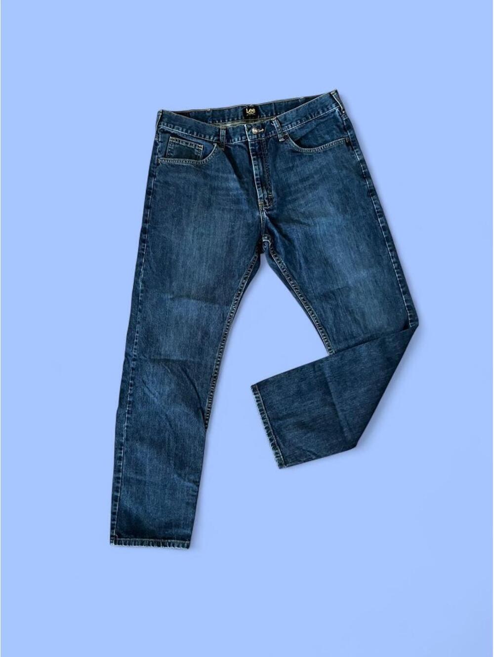 Retro Denim Lee Dungarees Vintage Slim Fit Jeans size 38x32